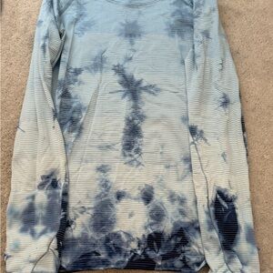 Blue Tie-Dye Long Sleeve lululemon swiftly Shirt
